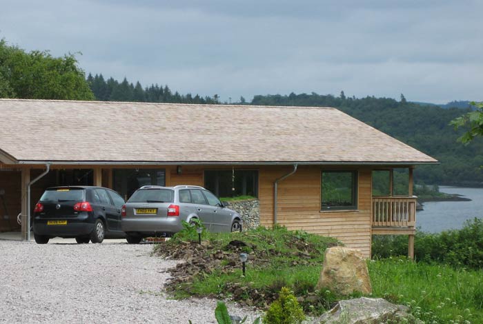 A house design for a steeply sloping site stuiable for a client with limited mobility