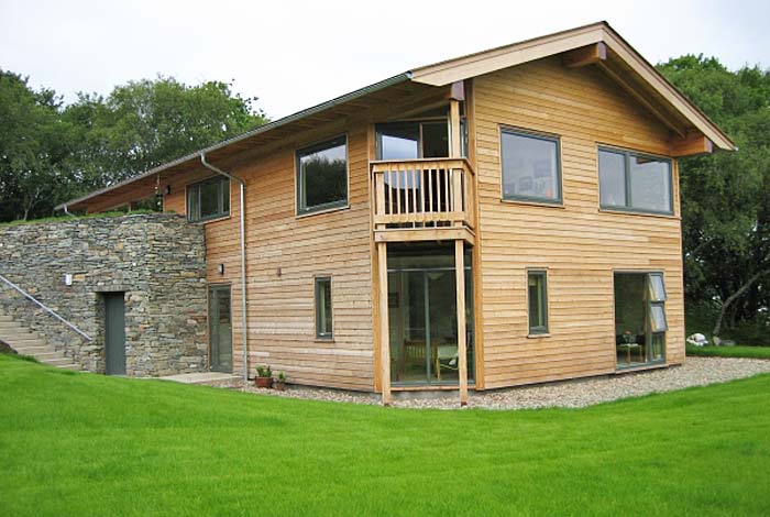A house design for a steeply sloping site stuiable for a client with limited mobility